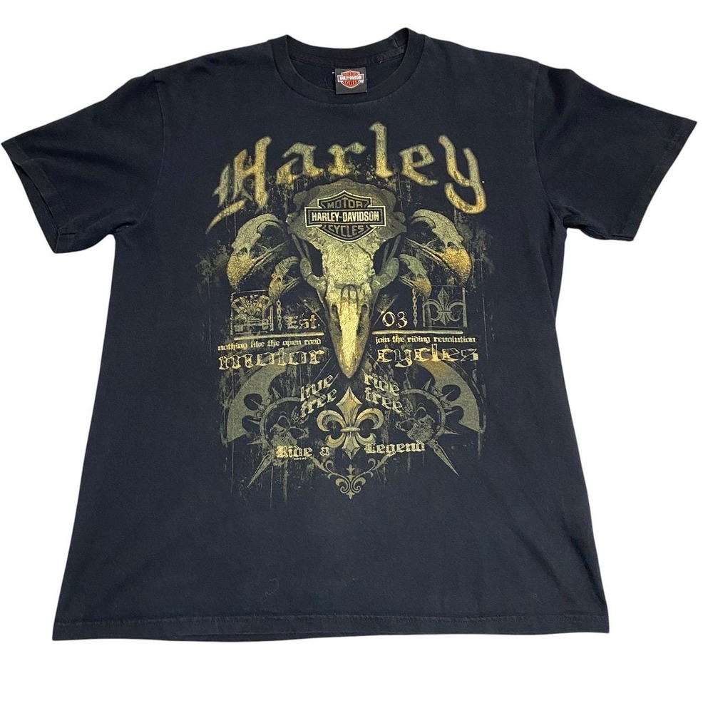 Y2K Black Harley-Davidson Barrie Ontario T-Shirt